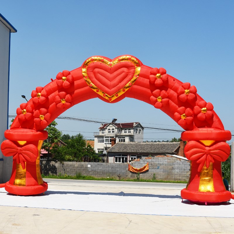 芜湖红色爱心充气拱门